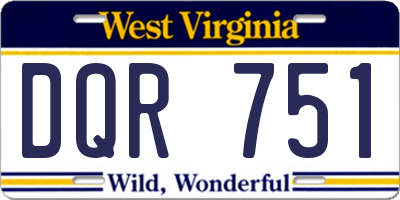 WV license plate DQR751