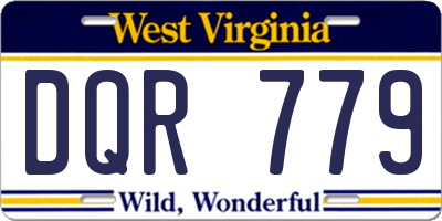 WV license plate DQR779