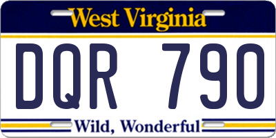WV license plate DQR790