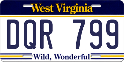 WV license plate DQR799