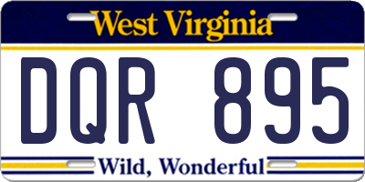 WV license plate DQR895