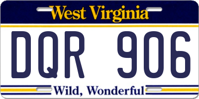 WV license plate DQR906