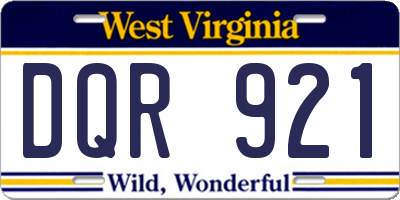 WV license plate DQR921