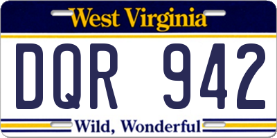 WV license plate DQR942
