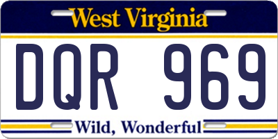 WV license plate DQR969