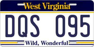 WV license plate DQS095