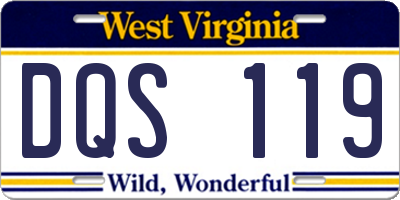 WV license plate DQS119
