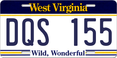 WV license plate DQS155