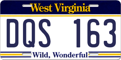 WV license plate DQS163
