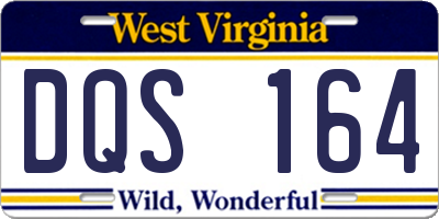WV license plate DQS164