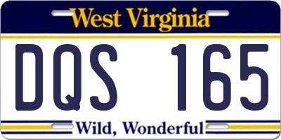 WV license plate DQS165
