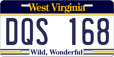 WV license plate DQS168