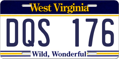 WV license plate DQS176