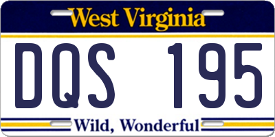 WV license plate DQS195
