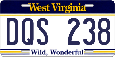 WV license plate DQS238