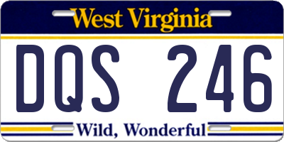 WV license plate DQS246