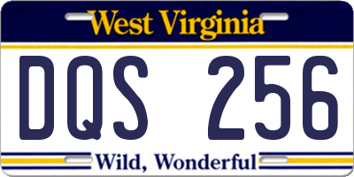 WV license plate DQS256