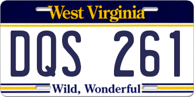 WV license plate DQS261