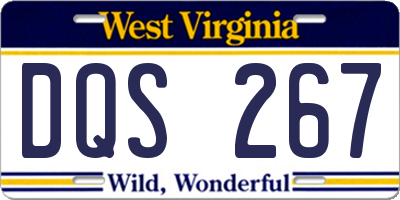 WV license plate DQS267