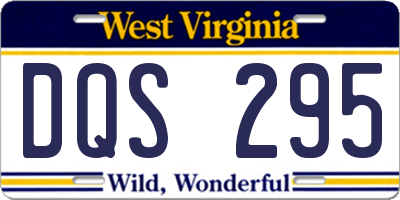 WV license plate DQS295