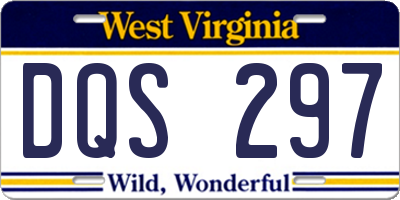 WV license plate DQS297