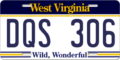 WV license plate DQS306