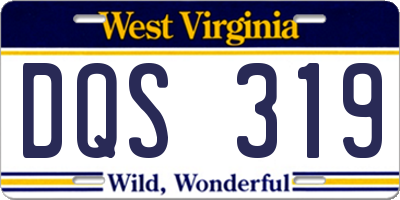 WV license plate DQS319