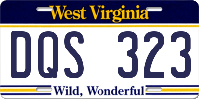 WV license plate DQS323