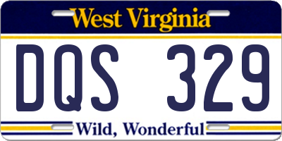 WV license plate DQS329