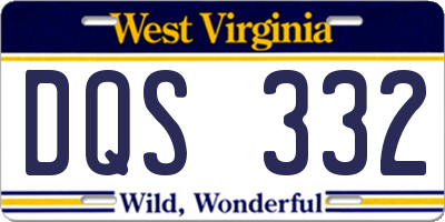 WV license plate DQS332