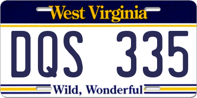 WV license plate DQS335