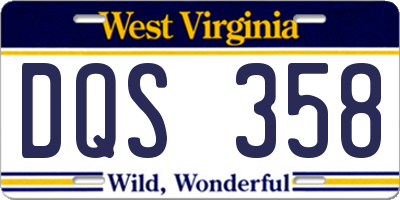 WV license plate DQS358