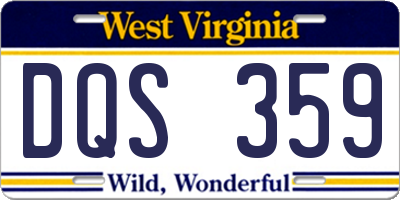 WV license plate DQS359