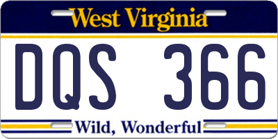 WV license plate DQS366