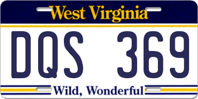 WV license plate DQS369