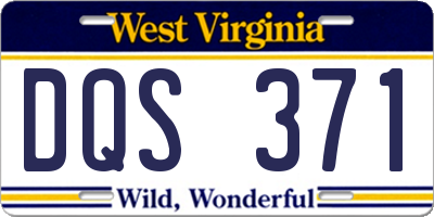 WV license plate DQS371