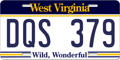 WV license plate DQS379