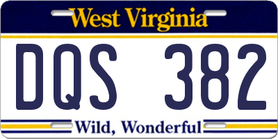 WV license plate DQS382