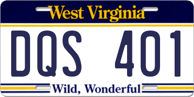 WV license plate DQS401