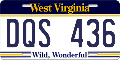 WV license plate DQS436