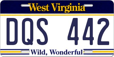 WV license plate DQS442
