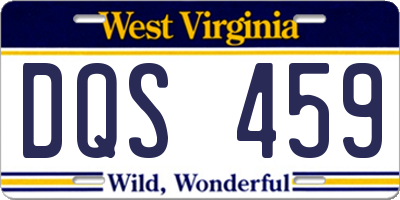 WV license plate DQS459