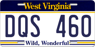 WV license plate DQS460