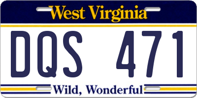 WV license plate DQS471