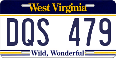 WV license plate DQS479