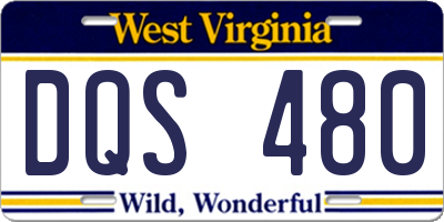 WV license plate DQS480