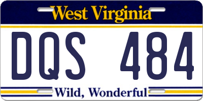 WV license plate DQS484