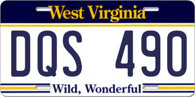 WV license plate DQS490