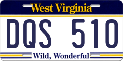 WV license plate DQS510