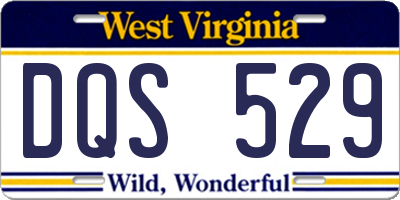 WV license plate DQS529